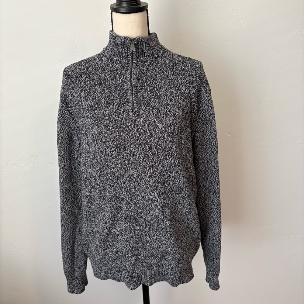 Calvin Klein Jeans Men's Charcoal Zip-Up Sweater